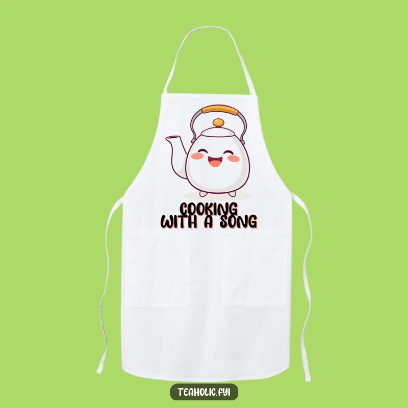 Funny Tea Kettle Whistle Apron: Cook with Music and this Funny Gift