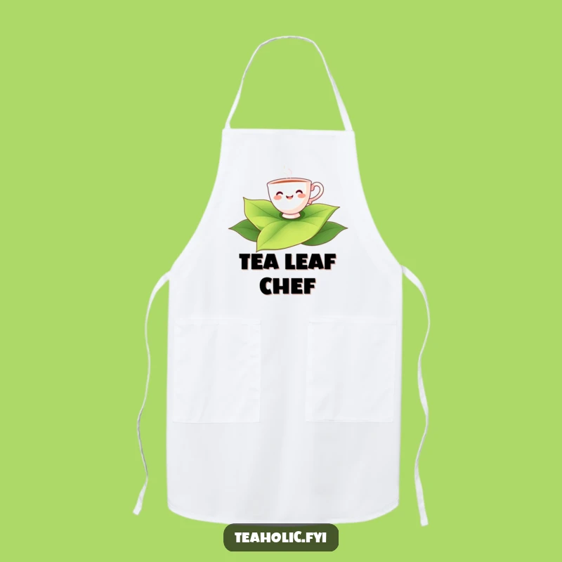 Funny Teacup Floating Tea Leaf Apron: Chef's Hilarious Kitchen Wear Gift