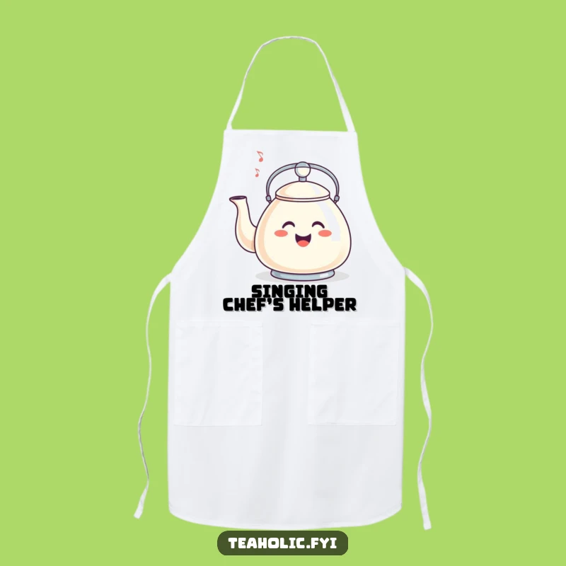 Funny Whistling Tea Kettle Apron - Cook with Musical Cheer