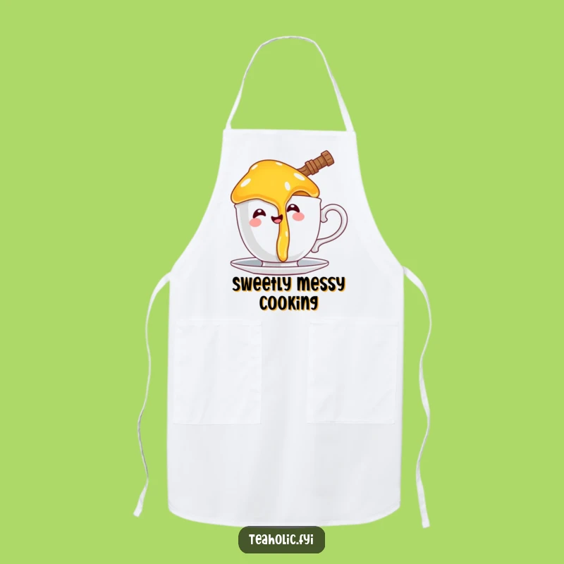 Funny Honey Pot Dripping Apron: Cook Up Fun with Sweet Messy Style