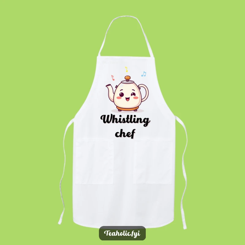 Funny Smiling Kettle Cheerful Tune Apron – Kitchen Music Accessory Gift