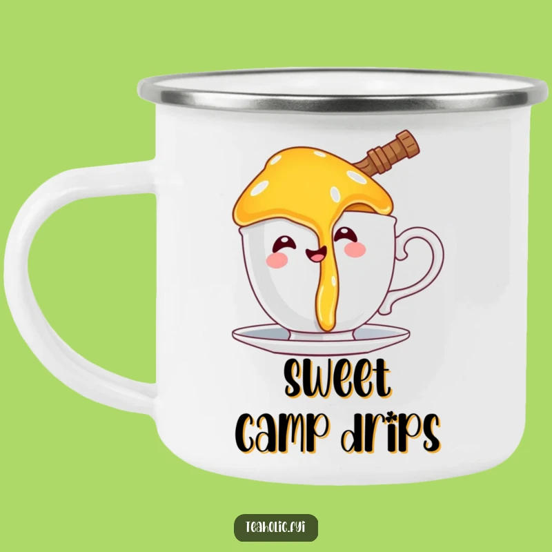 Funny Honey Pot Dripping Camping Mug: Sweet Sips Around the Fire