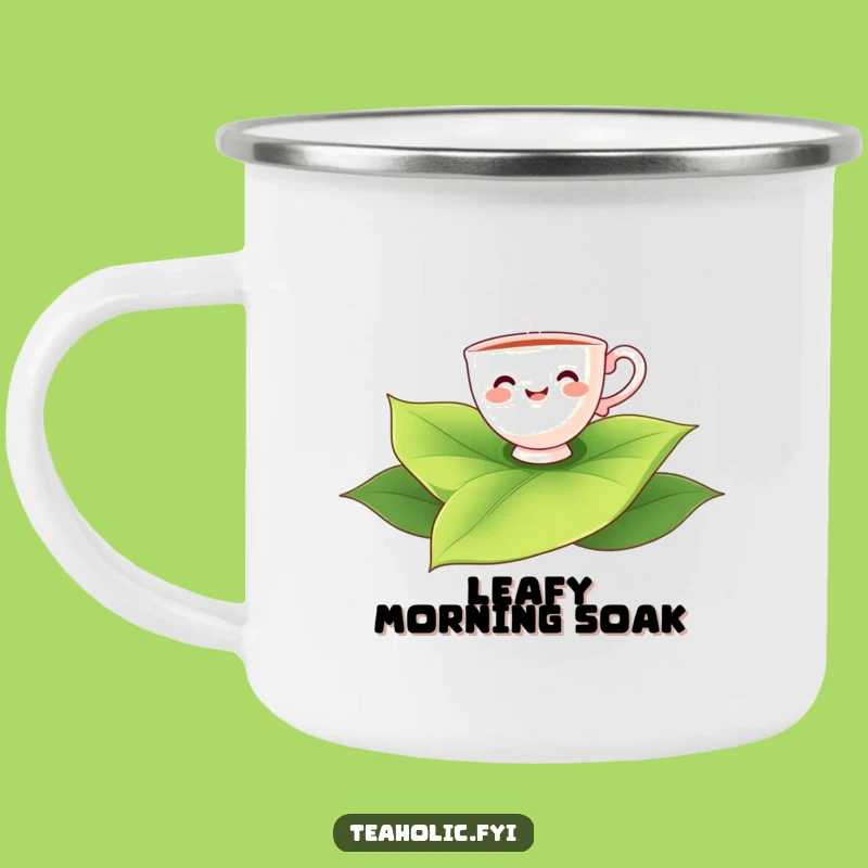 Funny Teacup Floating Tea Leaf Camping Mug: Adventure-Ready Hilarious Gift