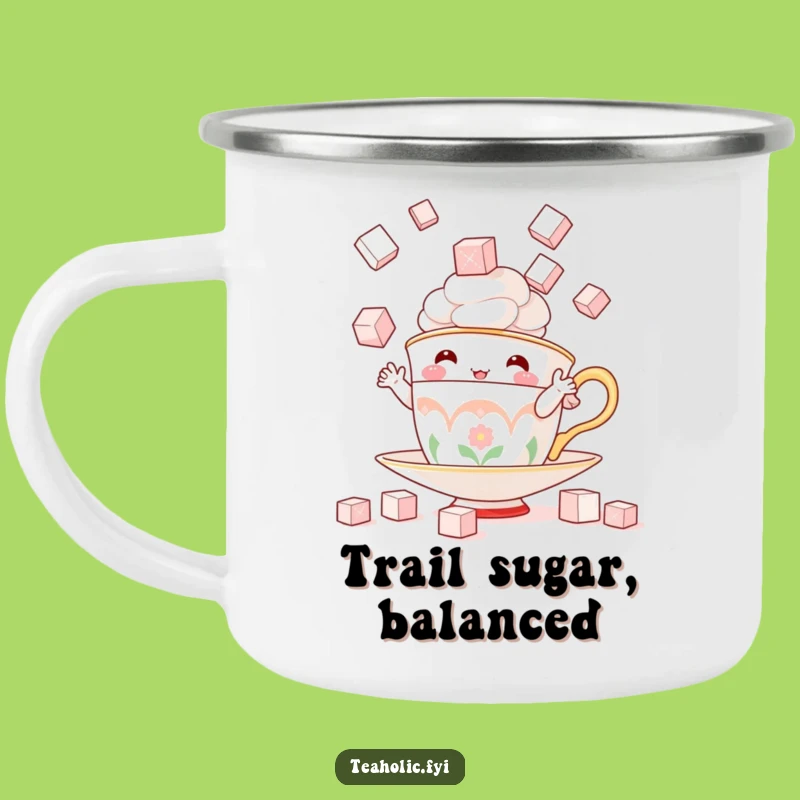 Funny Juggling Teacup Camping Mug - Sweet Sips for Your Adventures!