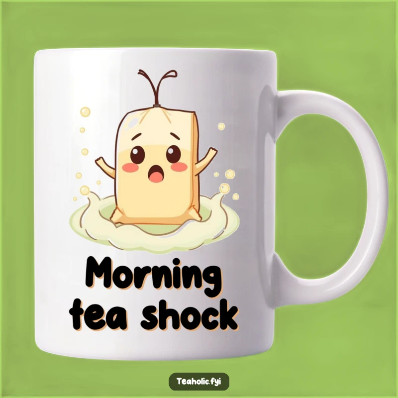 Funny Surprised Teabag Float Mug: Hilarious Brew-tiful Humor