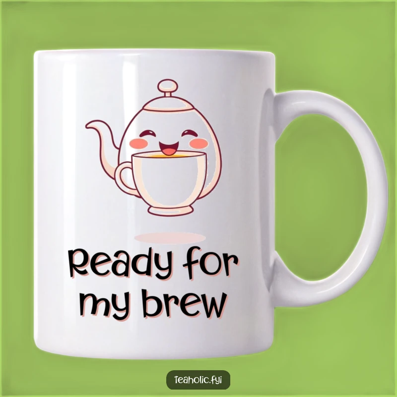 Funny Cheerful Teapot Pouring Mug: Delightful Humor for Tea Time