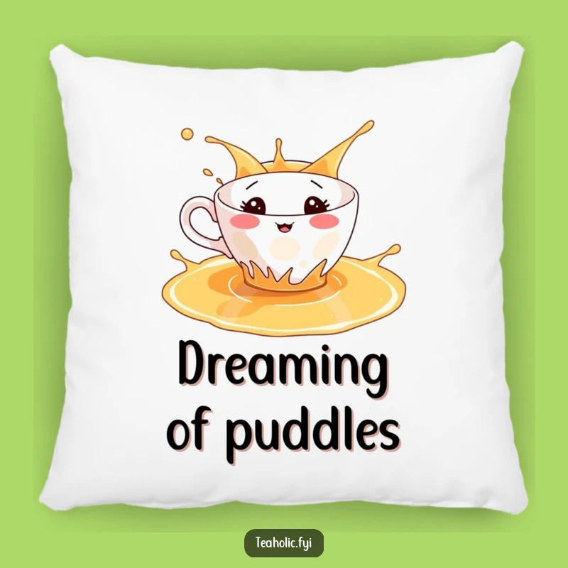 Funny Splashing Teacup Pillow - Comfy Comfort with Tea Time Glee
