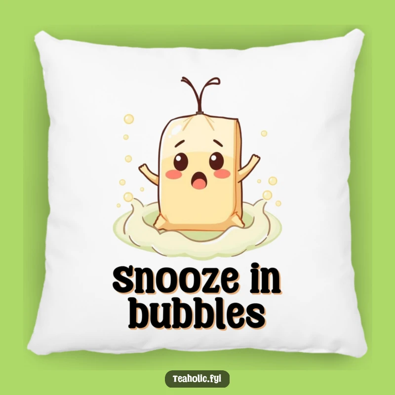 Funny Surprised Teabag Float Pillow: Cozy Comfort with a Smile