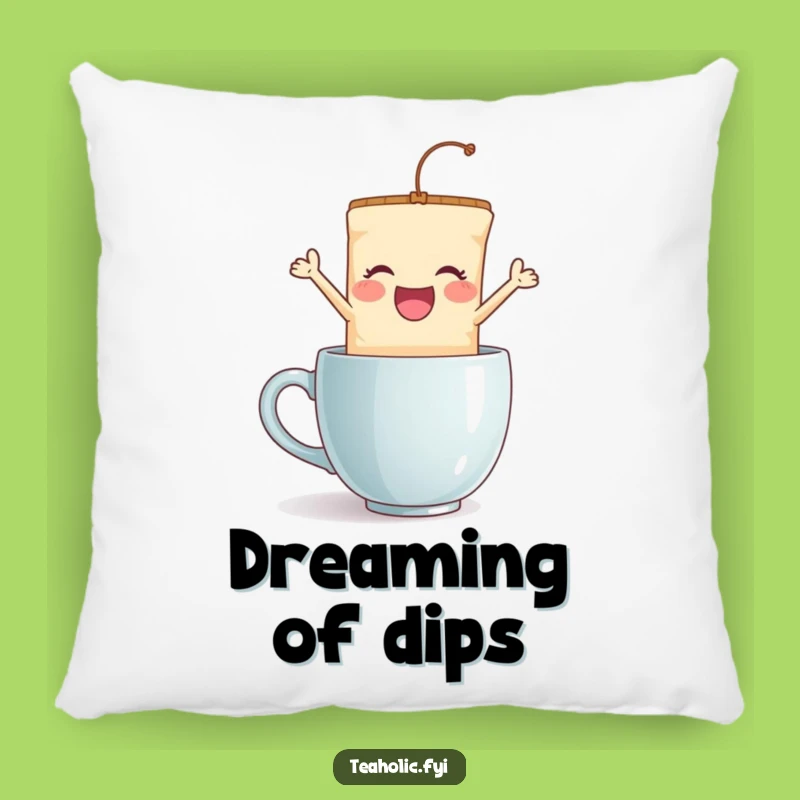 Funny Tea Bag Jump Pillow - Soft Leaping Character Cushion - Comfy Funny Gift!
