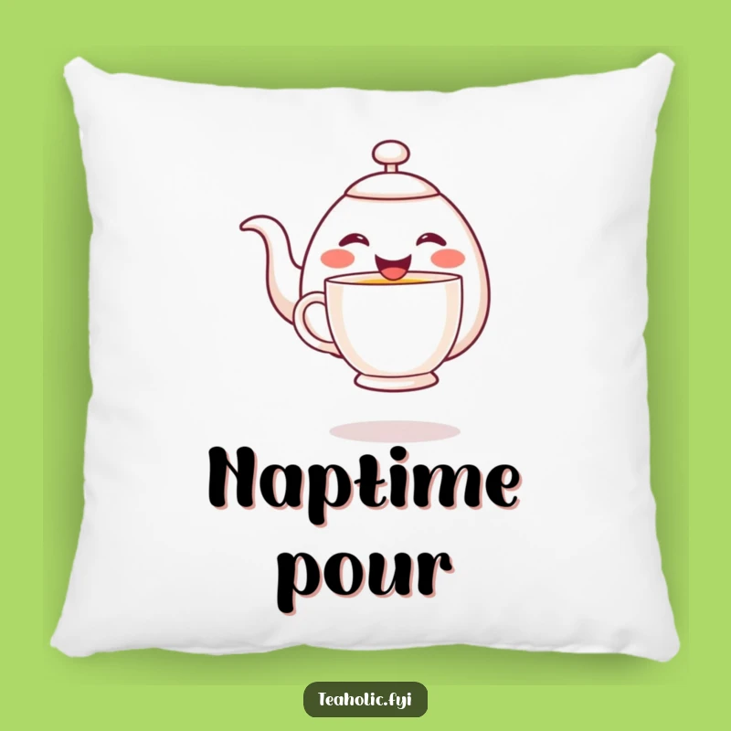 Funny Cheerful Teapot Pouring Pillow: Cozy Comfort with a Smile