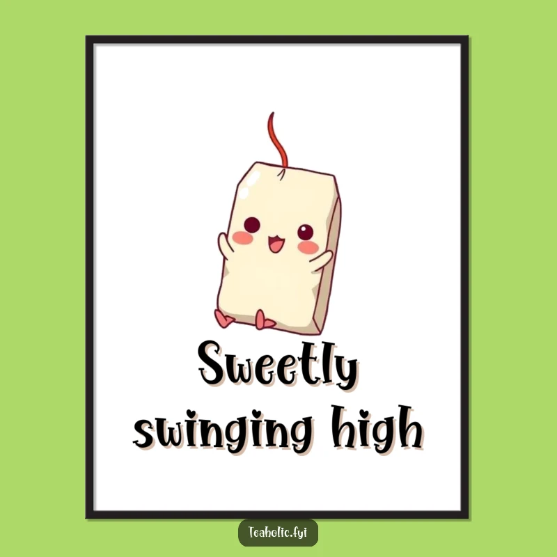 Funny Tea Bag Sugar Cube Swing Digital Art - Instant Hilarious Decor!