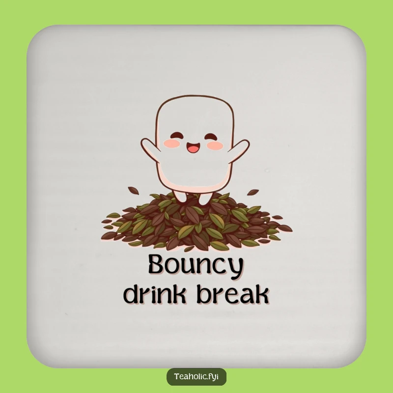 Funny Giggling Marshmallow Bounce Coaster: Protect Surfaces Sweetly