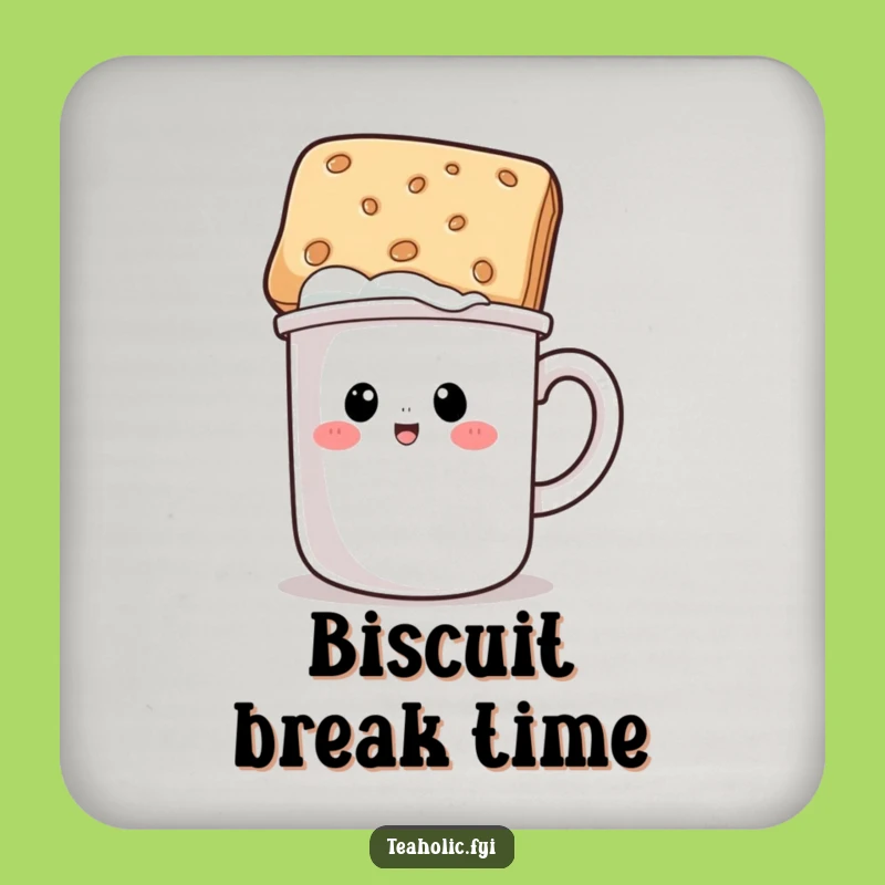 Funny Mug Biscuit Hat Coaster - Protects Tables with a Smile!