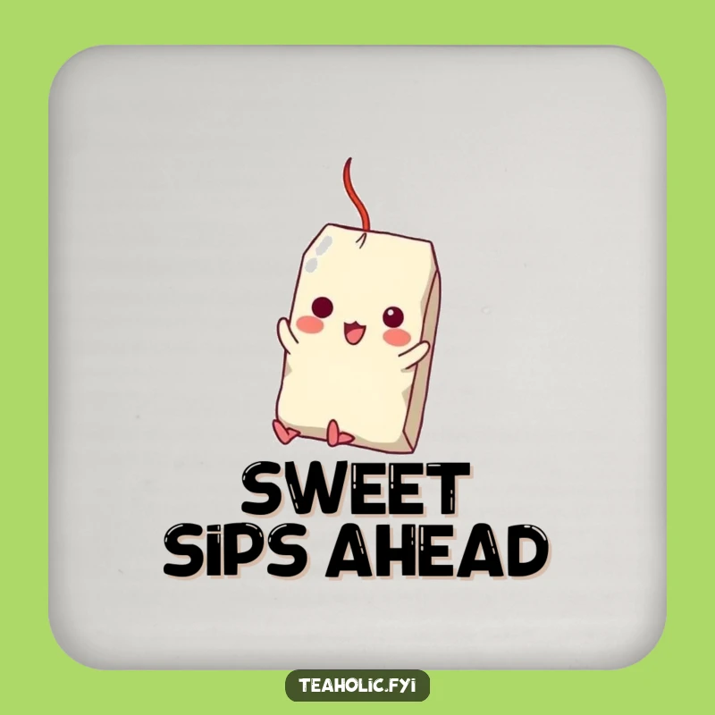 Funny Tea Bag Sugar Cube Swing Coaster - Protect Surfaces with Humor!