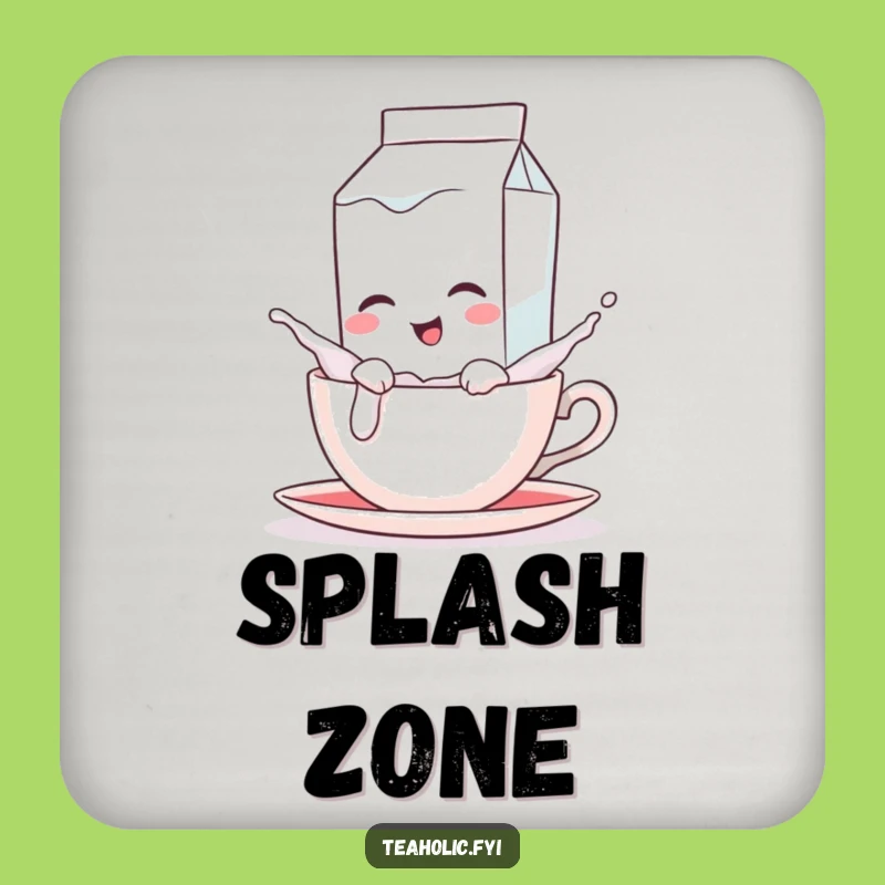 Funny Milk Carton Splash Coaster - Protect Surfaces with Beverage Art, Humorous Gift