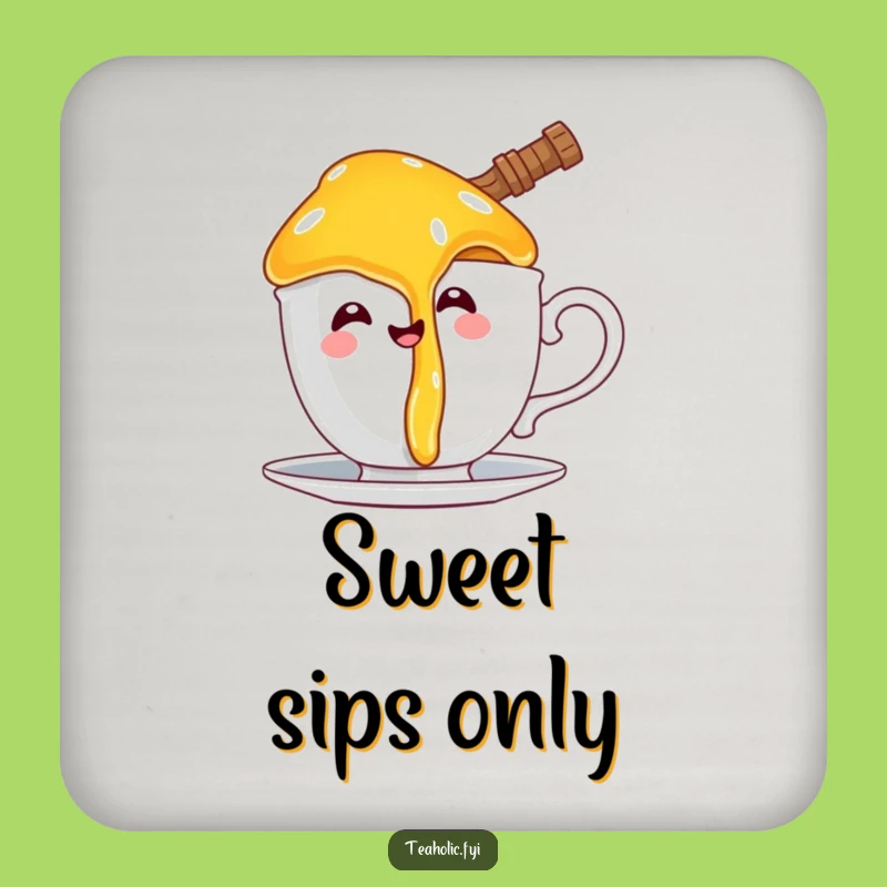 Funny Honey Pot Dripping Coaster: Protect Surfaces with Sticky Humor
