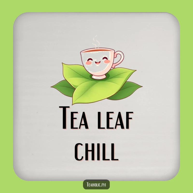 Funny Teacup Floating Tea Leaf Coaster: Protect Surfaces Hilariously Gift