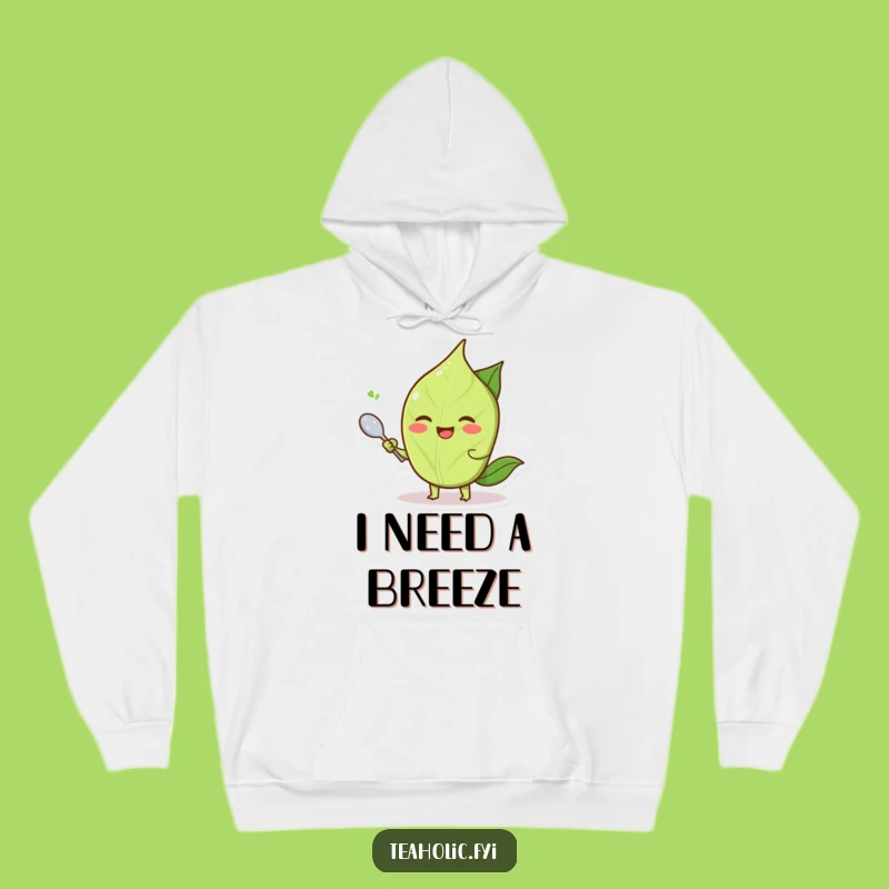Funny Tea Leaf Fanning Spoon Hoodie: Cozy & Humorous Relaxation Gift