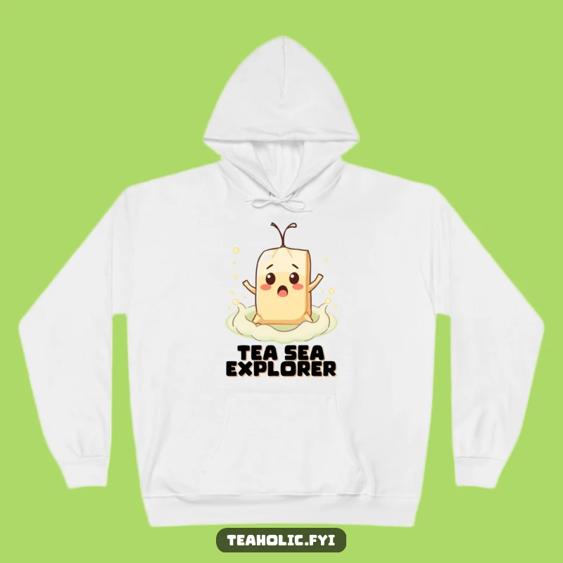 Funny Surprised Teabag Float Hoodie: Cozy Humor for Chilly Days