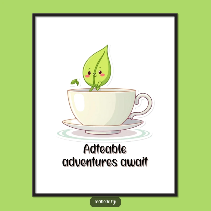 Funny Free Printable Wall Art: Tea Leaf Boat - Quirky Downloadable Nautical Decor