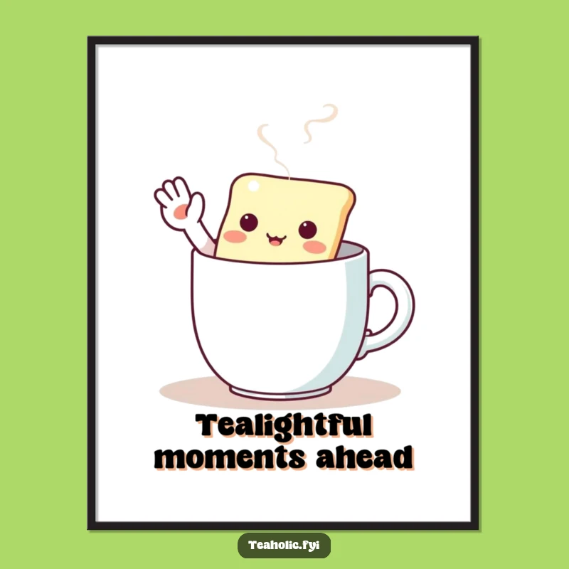 Funny Free Printable Kawaii Tea Bag Wall Art - Downloadable Decor