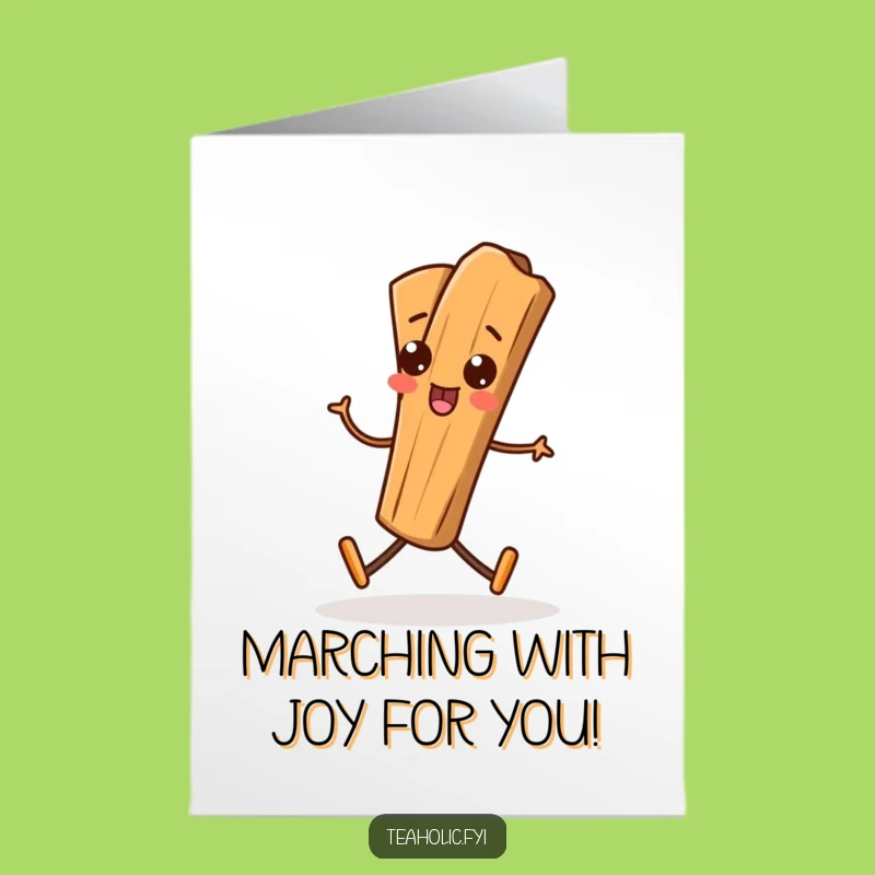 Free Printable Cinnamon Stick Congrats Card: Marching to Success Download