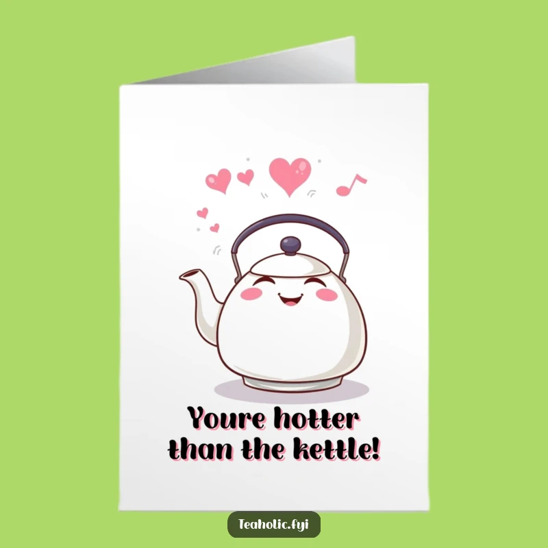 Free Printable Congrats Card: Heart Steam Kettle, Joyful Downloadable Celebration Gift