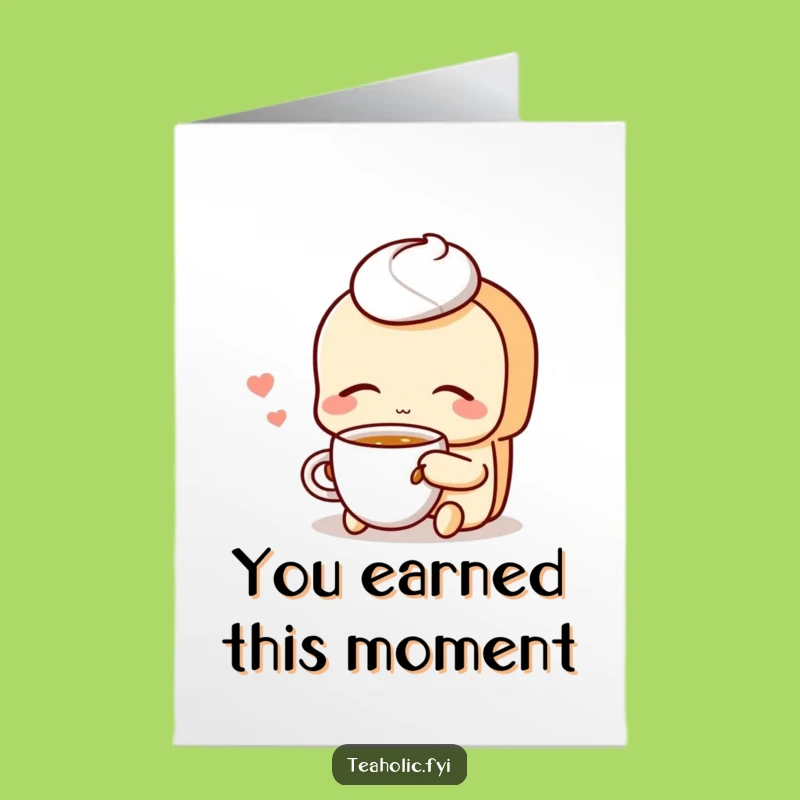 Free Printable Congrats Card: Pastry Tea Time Celebration Downloadable Gift