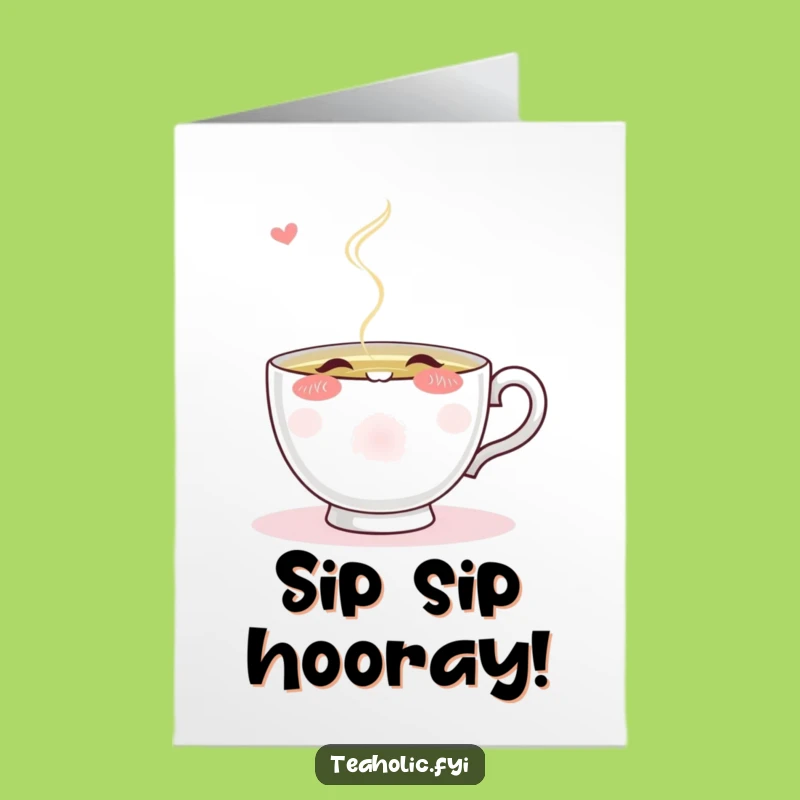 Charming Teacup Free Printable Congratulations Card: Steaming Success Downloadable Gift