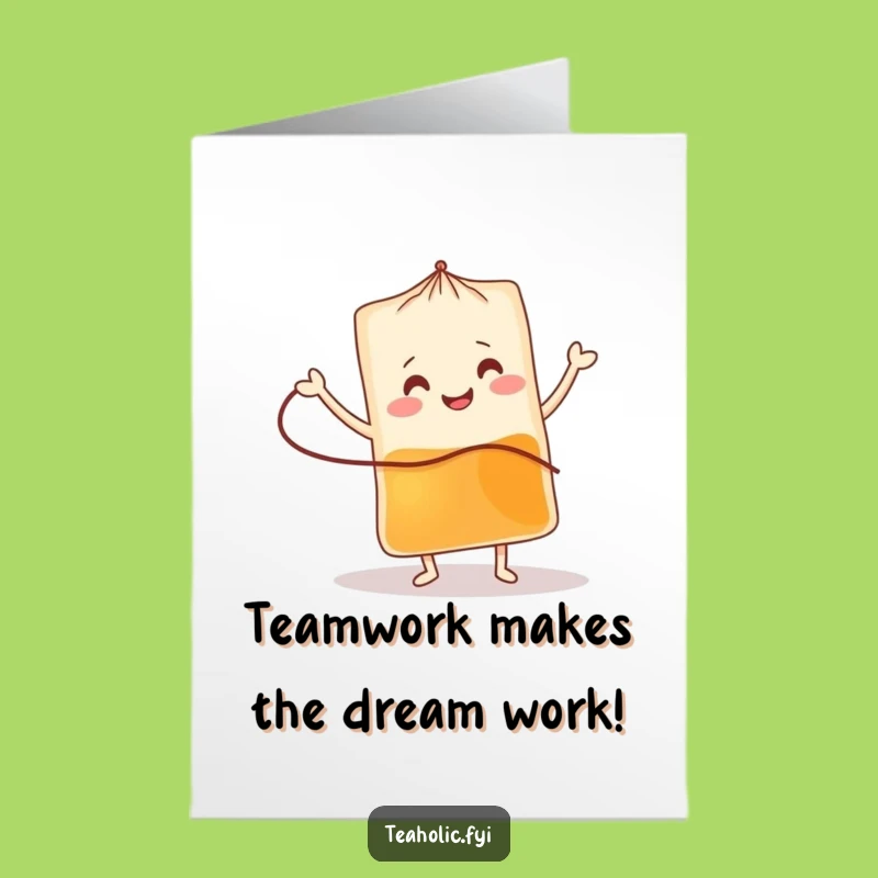 Free Printable Tea Bag Congratulations Card: Funny Jig, Celebratory Downloadable for Dancers and Dreamers