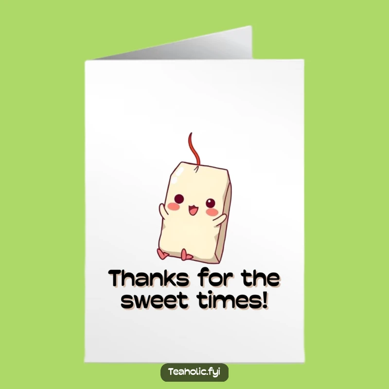 Free Printable Thank You Card: Funny Tea Bag Gratitude, Sugar Cube Swing Downloadable