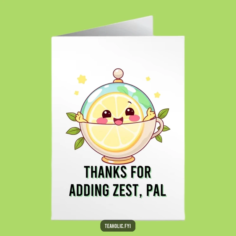 Free Printable Thank You Card: Zesty Lemon Globe, Downloadable for Zippy Thanks