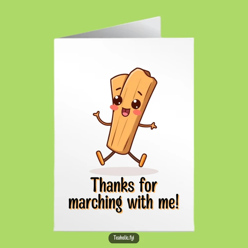 Free Printable Cinnamon Stick Thank You Card: March Your Thanks Download