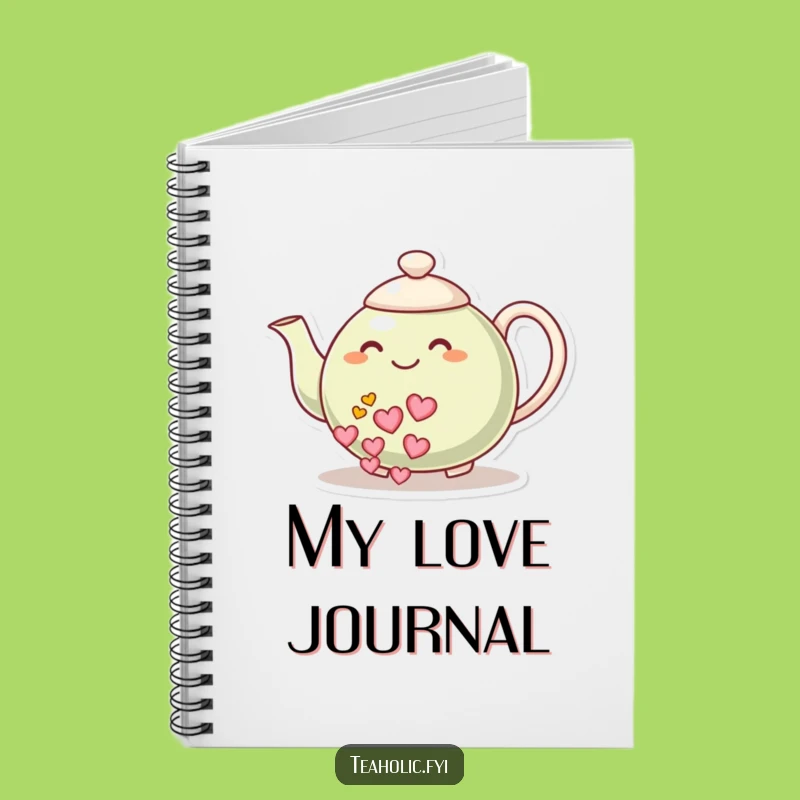 Funny Heart Tea Teapot Notebook - Humorous Gift for Notes & Dreams