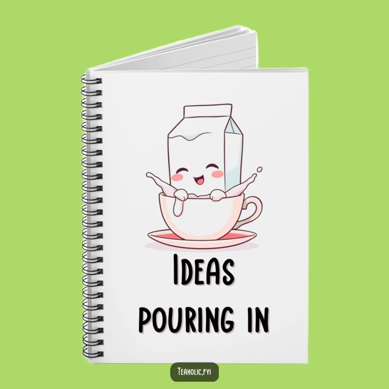 Funny Milk Carton Splash Notebook - Journal Beverage Art, Perfect Creative Humorous Gift