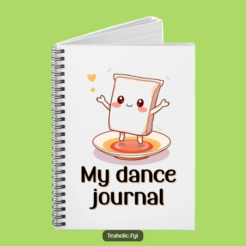 Funny Kawaii Tea Bag Dancing Notebook: Journal Your Grooves Hilariously