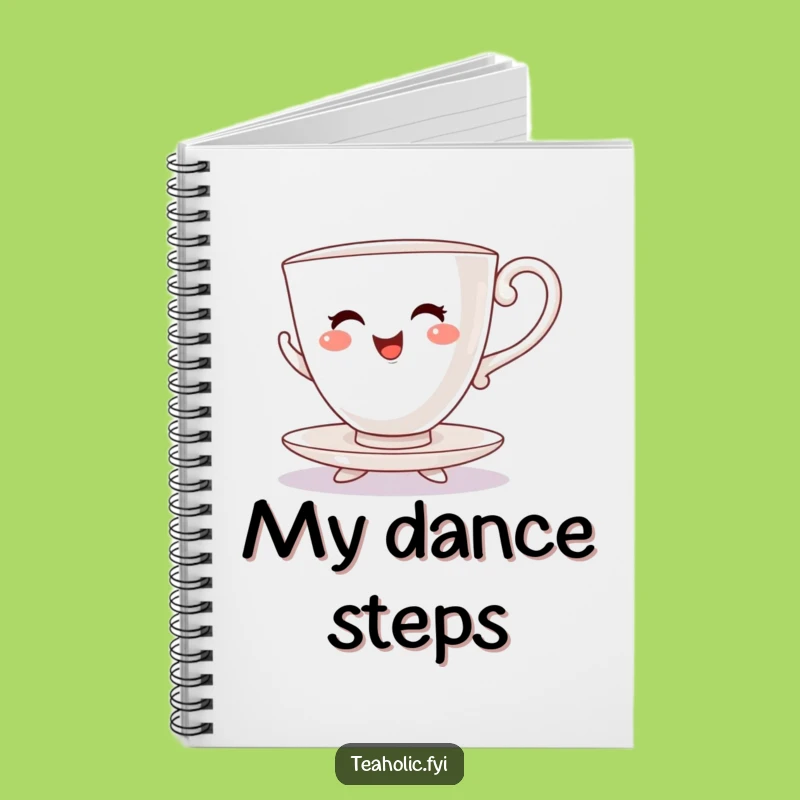 Funny Teacup Jig Dancer Notebook - Jot Down Cheerful Ideas
