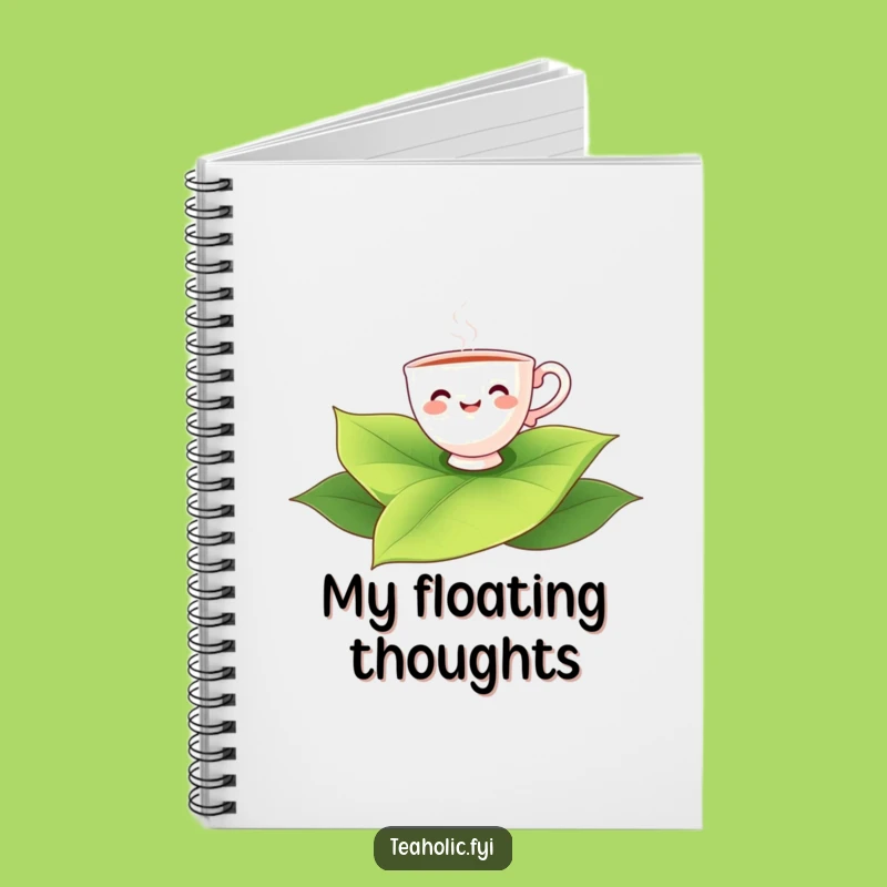 Funny Teacup Floating Tea Leaf Notebook: Journal Your Thoughts Hilariously Gift