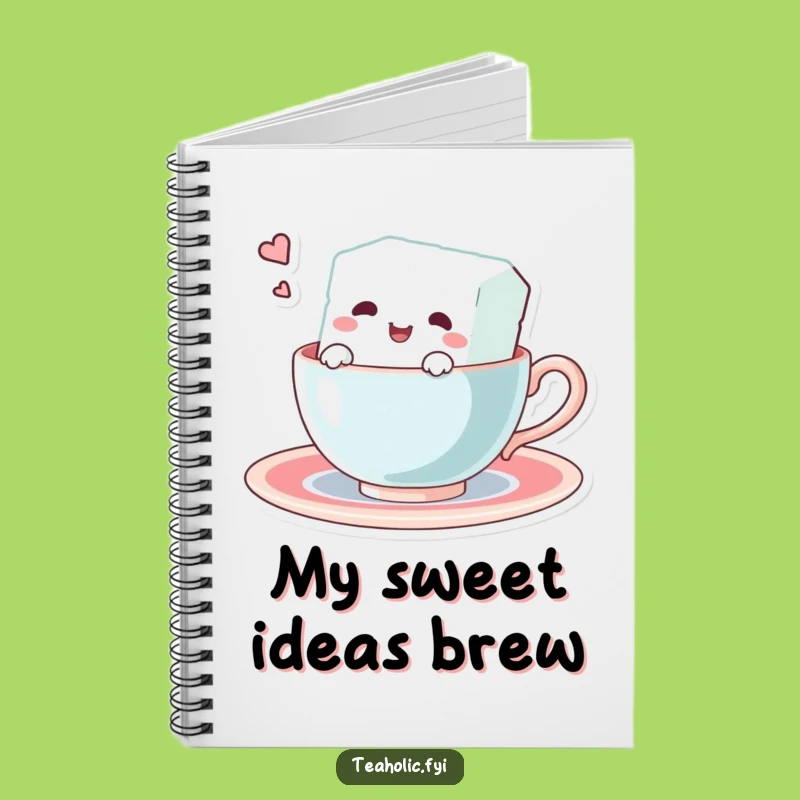 Funny Sugar Cube Swim Notebook - Journal Character Teacup Pages for Humorous Notes