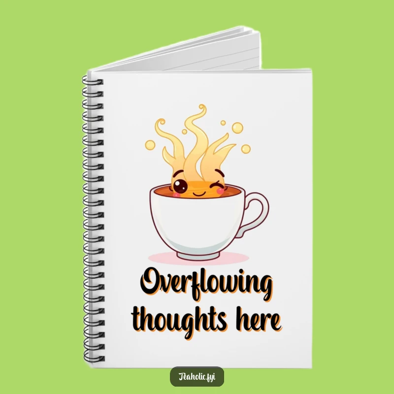 Funny Cozy Tea Cup Notebook: Jot Down Warm Thoughts