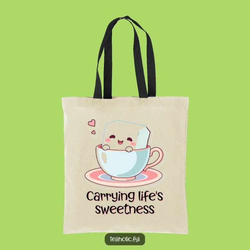 Funny Sugar Cube Swim Tote Bag - Chic Character Teacup Accessory for Everyday Humor