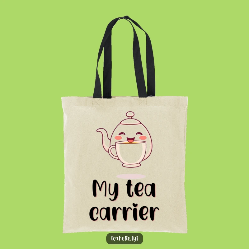 Funny Cheerful Teapot Pouring Tote: Carry Your Daily Dose of Joy