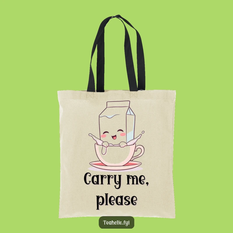 Funny Milk Carton Splash Tote Bag - Practical Beverage Art, Perfect Humorous Carry-All