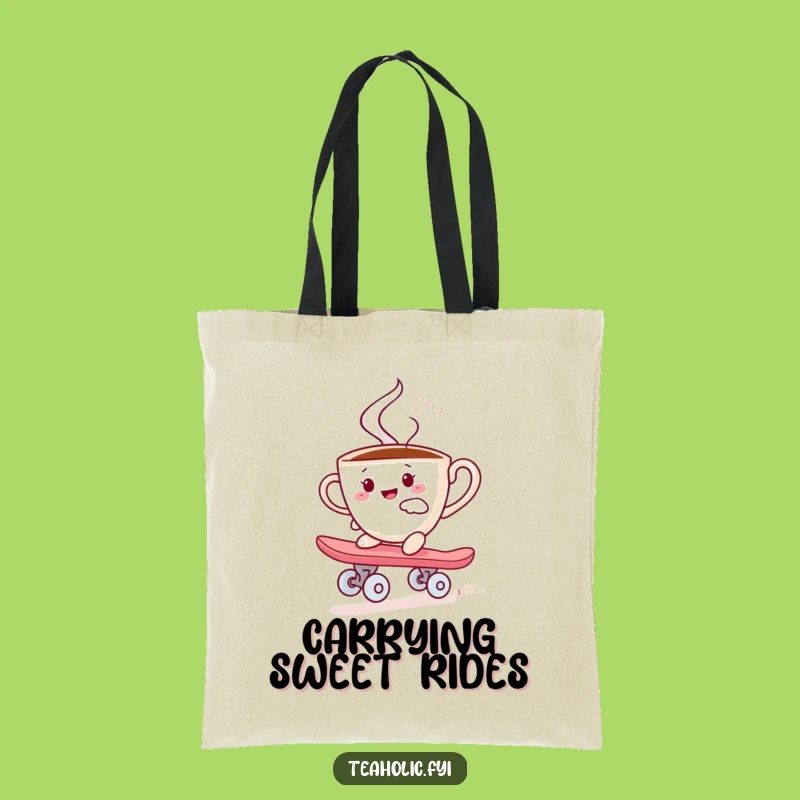 Funny Teacup Skater Tote Bag: Chic Sweet Ride Accessory, Ideal Funny Gift